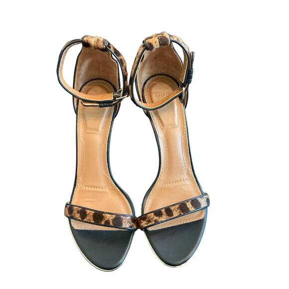 New GIVENCHY Nadia Leopard Sandals Pony Hair Ankle Strap Stiletto Heels Size 39 - Picture 4 of 16